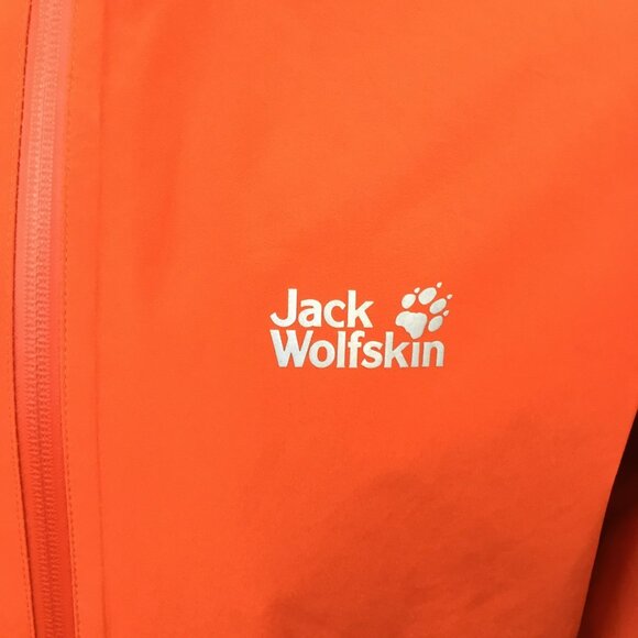 Jack Wolfskin Mens Medium Texapore Ecosphere Waterproof Hooded Jacket Orange - Picture 8 of 11